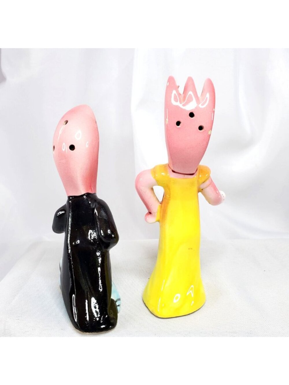 VTG Victoria Ceramics Anthropomorphic Fork & Spoon Salt & Pepper Shakers Japan - Picture 7 of 13